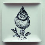 Porseleinen schaaltje "Kuifmees"