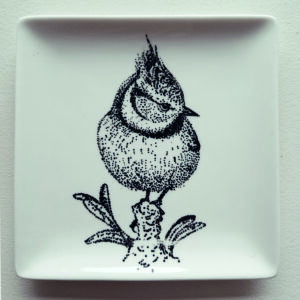 Porseleinen schaaltje "Kuifmees"