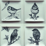 Porseleinen schaaltjes "Vogeltjes"